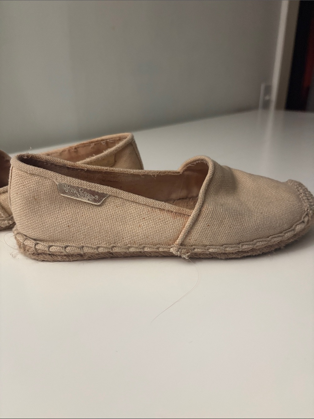 Lilly Pulitzer Beige/ gold Canvas Espadrilles